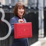 Chancellor Rachel Reeves holding red budget briefcase